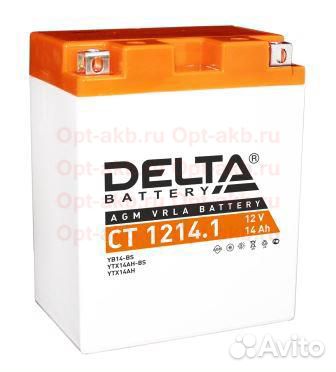 Аккумулятор мото Delta CT 1214.1 14Ач 165А 