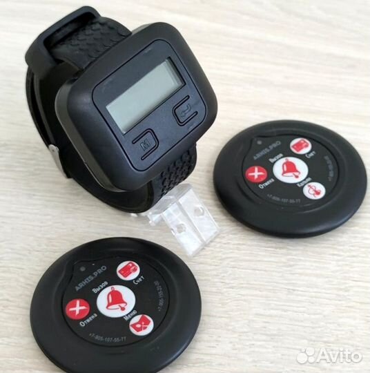 Кнопка вызова официанта и часы пейджер Эконом