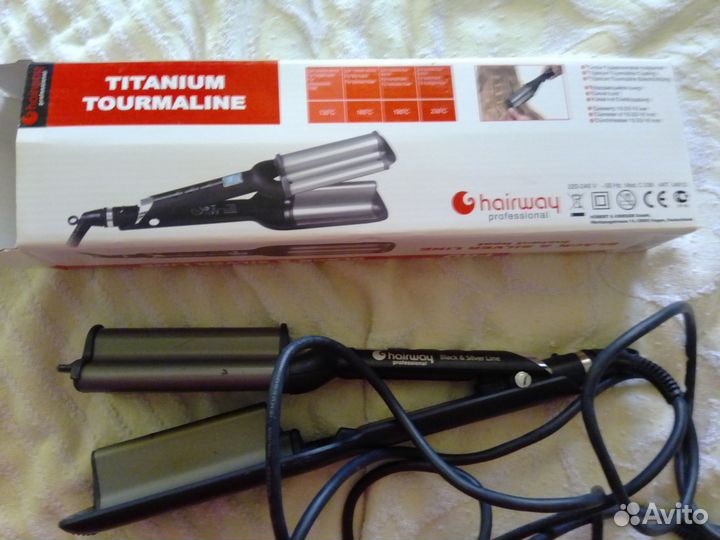 Плойка для завивки волос с турмалиновый покрытием