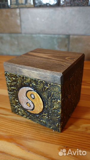 Интерьерная свеча ручной работы Инь-ян