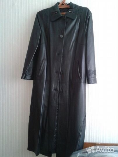 Плащ кожаный