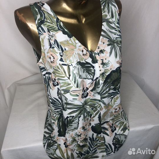 Топ с акварельным принтом 42-44