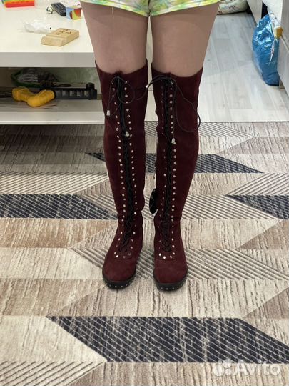 Сапоги ботфорты женские весна 39 новые