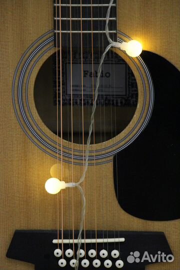 Шикарная Акустическая 12-ти струнная гитара fabio