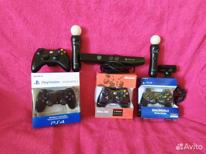 Геймпад PS3, PS4, Kinect, Джойстик Xbox 360, Move