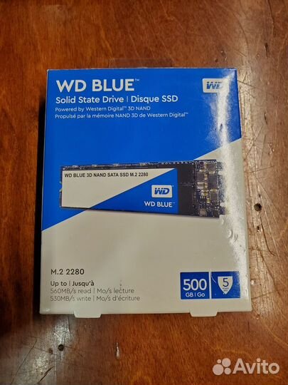 500гб SSD накопитель WD Blue M.2 2280 SATA