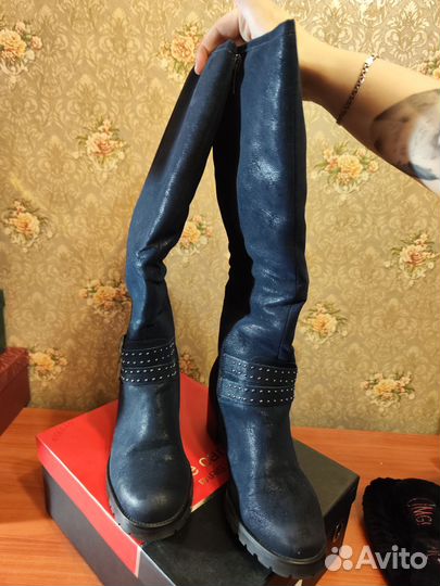Зимние женские сапоги 38 натуральная кожа