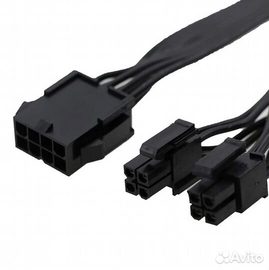 Удлинитель питания процессора 8pin черный 30см