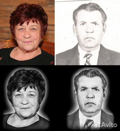 Ретушь фотографий на памятники. Макеты памятников