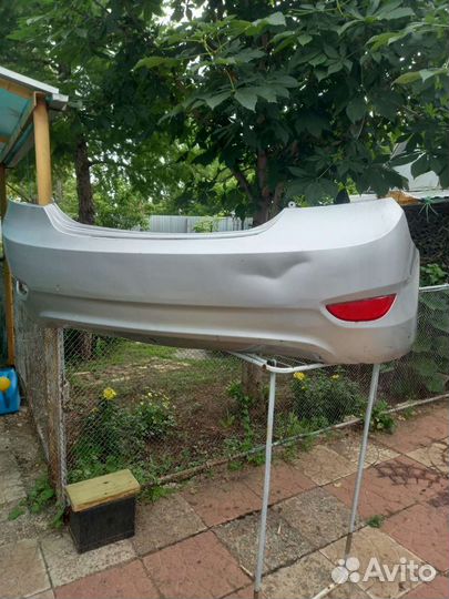 Бампер бу задний на hyundai