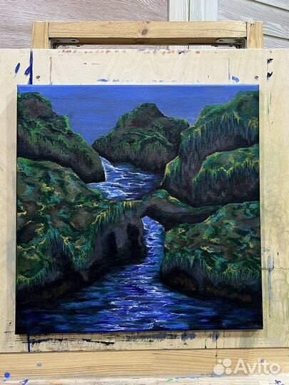 Картина акрилом на холсте (пейзаж)