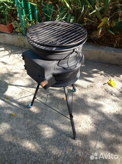 Мангал-барбекю с печью под казан