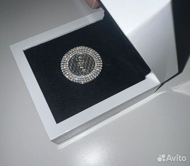 Монета решений Ника -да/нет серебро с фианитами