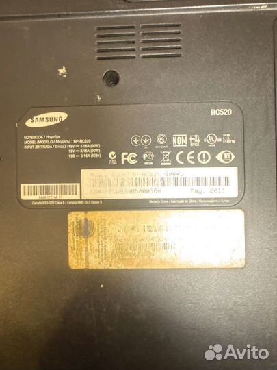 Ноутбук samsung rc520