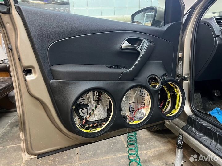 Дверные карты volkswagen polo sedan под автозвук