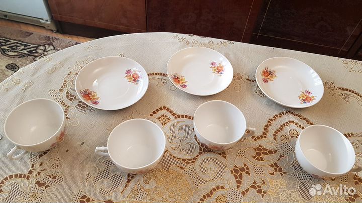 Посуда костяной фарфор царизм 3 предмета