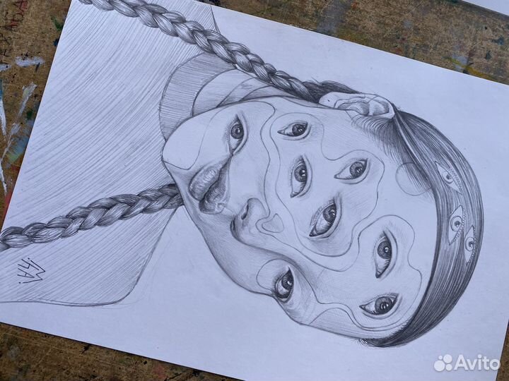 Портрет на заказ по фото карандашом