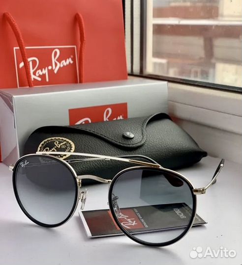 Солнцезащитные очки ray ban roud double bridge