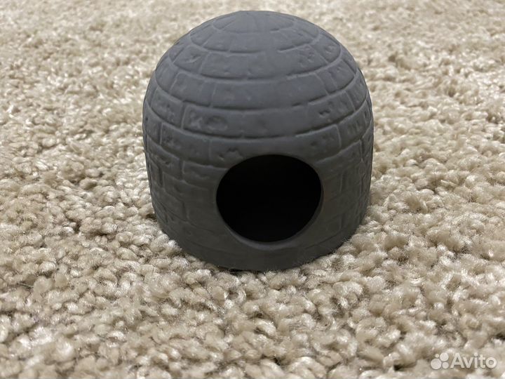 Домик для рептилий,серый и оранжевый