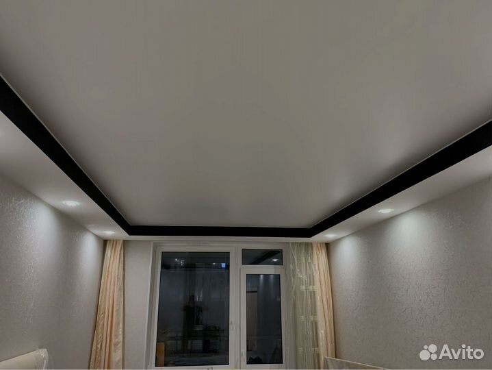 Натяжные потолки под ключ с освещением