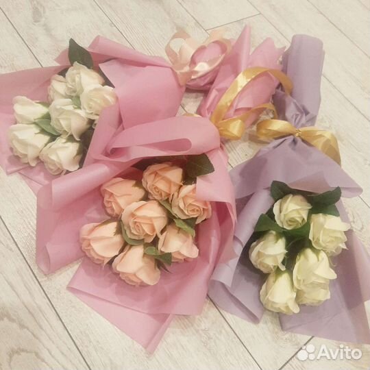 Композиции из мыльных цветов