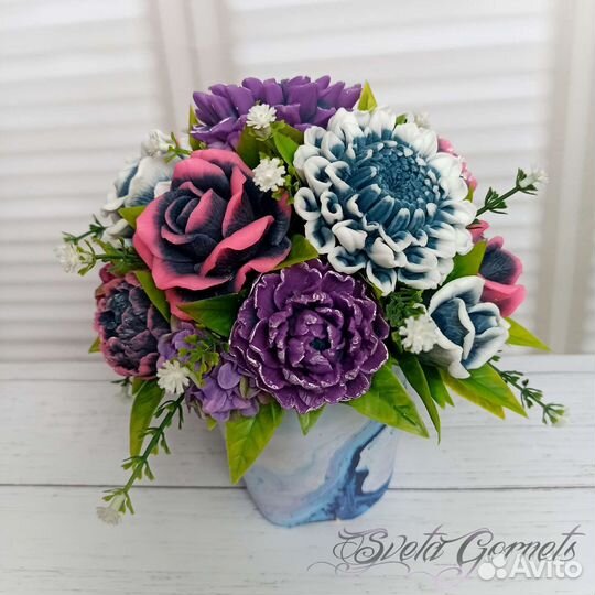 Букеты цветов из мыла