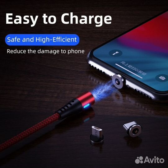 Магнитный кабель микро-usb 2м