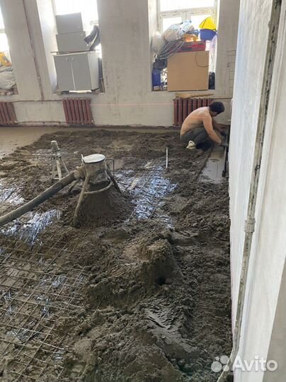 Полусухая стяжка пола за 1 день с гарантией 5 лет