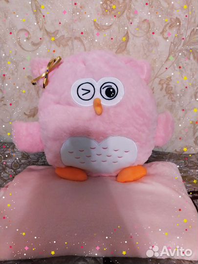 Мягкая игрушка подушка,плед 3 в 1