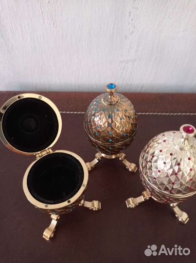 Яйцо шкатулка фаберже 3 шт