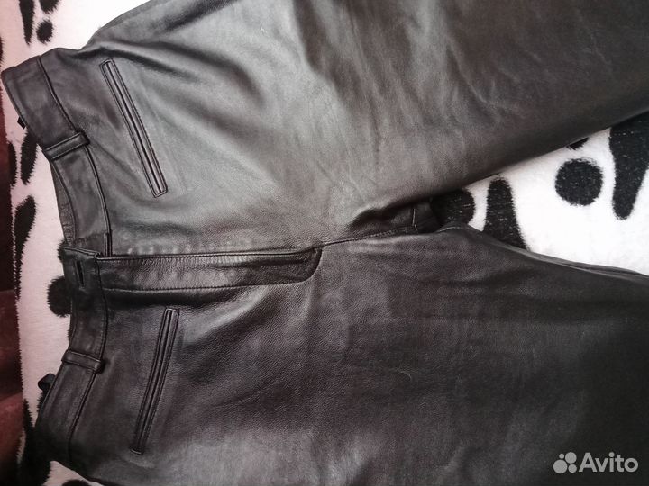 Кожаные брюки женские