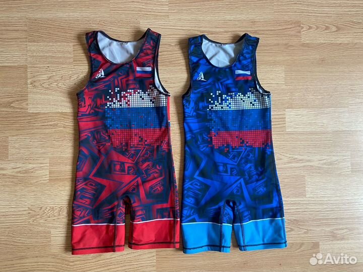 Трико борцовское skat (красное и синее)