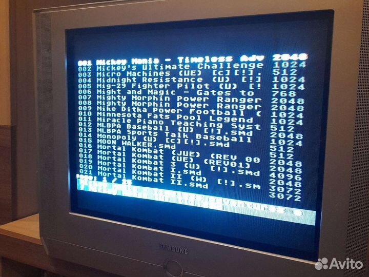 Флэш картридж для сеги