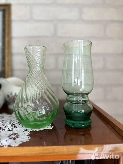 Конфетница цветное стекло СССР