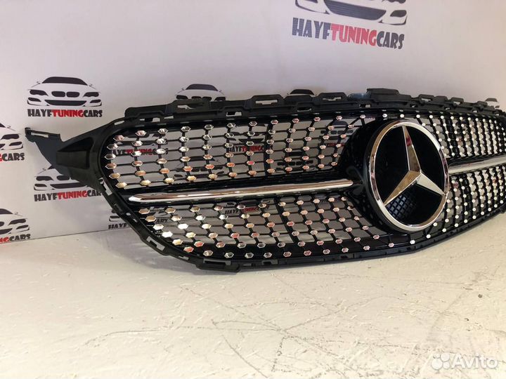 Решетка радитора Mercedes C W205 Diamond дорест
