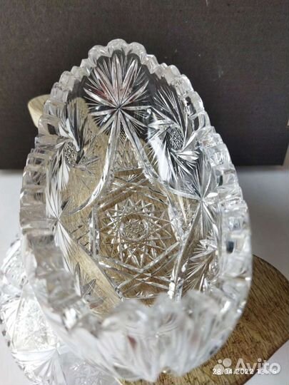 Хрустальная ваза конфетница СССР
