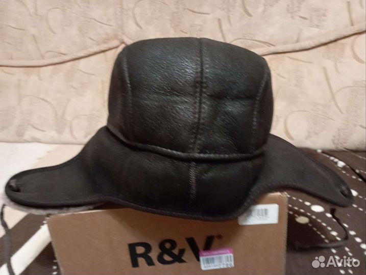 Шапка-ушанка из овчины