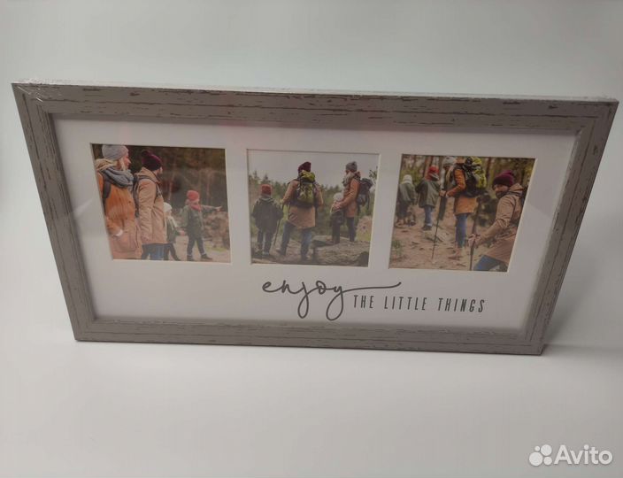 Фоторамка на 3 фото, 20х37,9 см