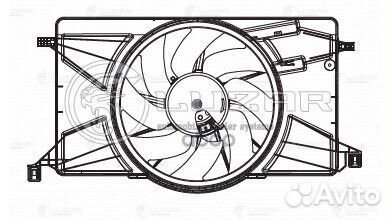 Э вентилятор охл. с кожухом для а м ford focus iii