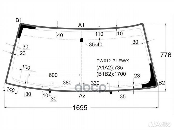 Стекло лобовое chevrolet tahoe/suburban 92-99