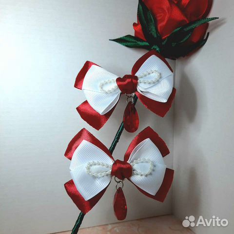 Заколки бантики. Ручная работа