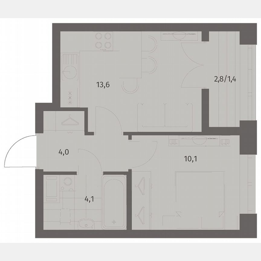 1-к. квартира, 33,2 м², 5/11 эт.