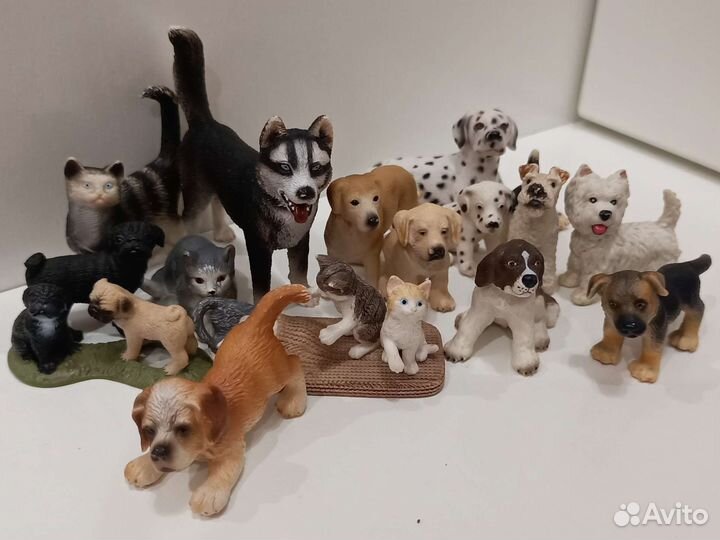Schleich собаки кошки