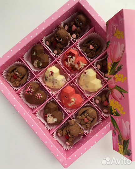 Шоколадные конфеты ручной работы к 14 февраля