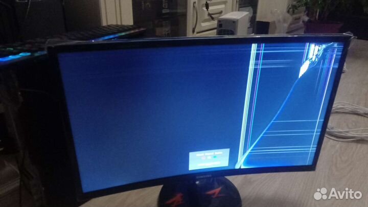 Samsung c24f390fh, разбита матрица