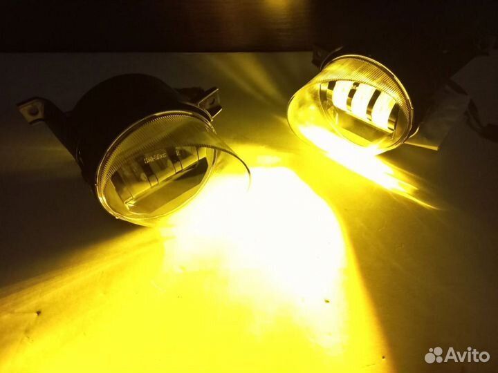 LED птф Фольксваген 2 режима (белый-желтый)