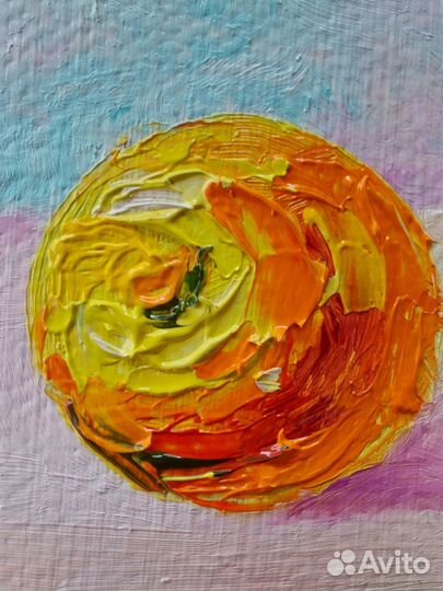 Картина Букет полевых цветов холст масло 20х15