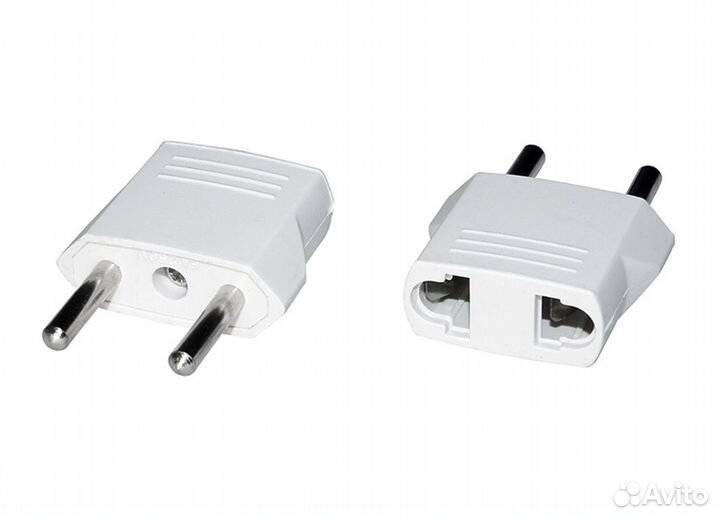 Переходник с китайской вилки (Двойной) (White/Белы