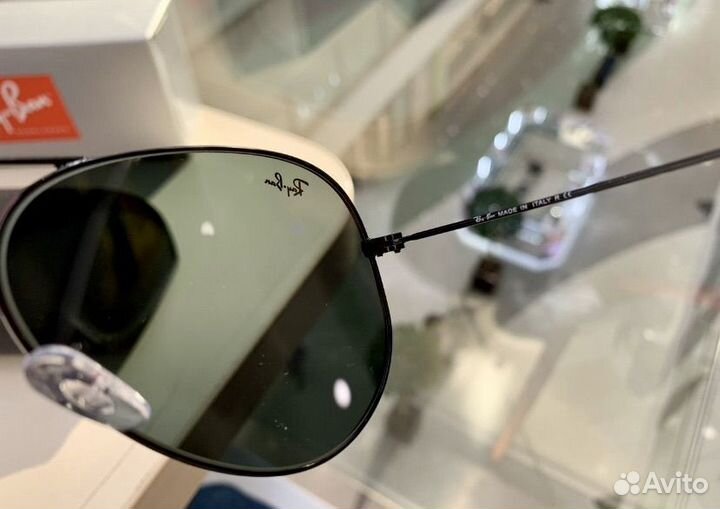 Солнцезащитные очки ray ban aviator черное стекло