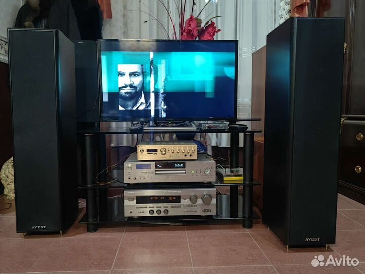 Акустические колонки, ресиверы, тв, двд